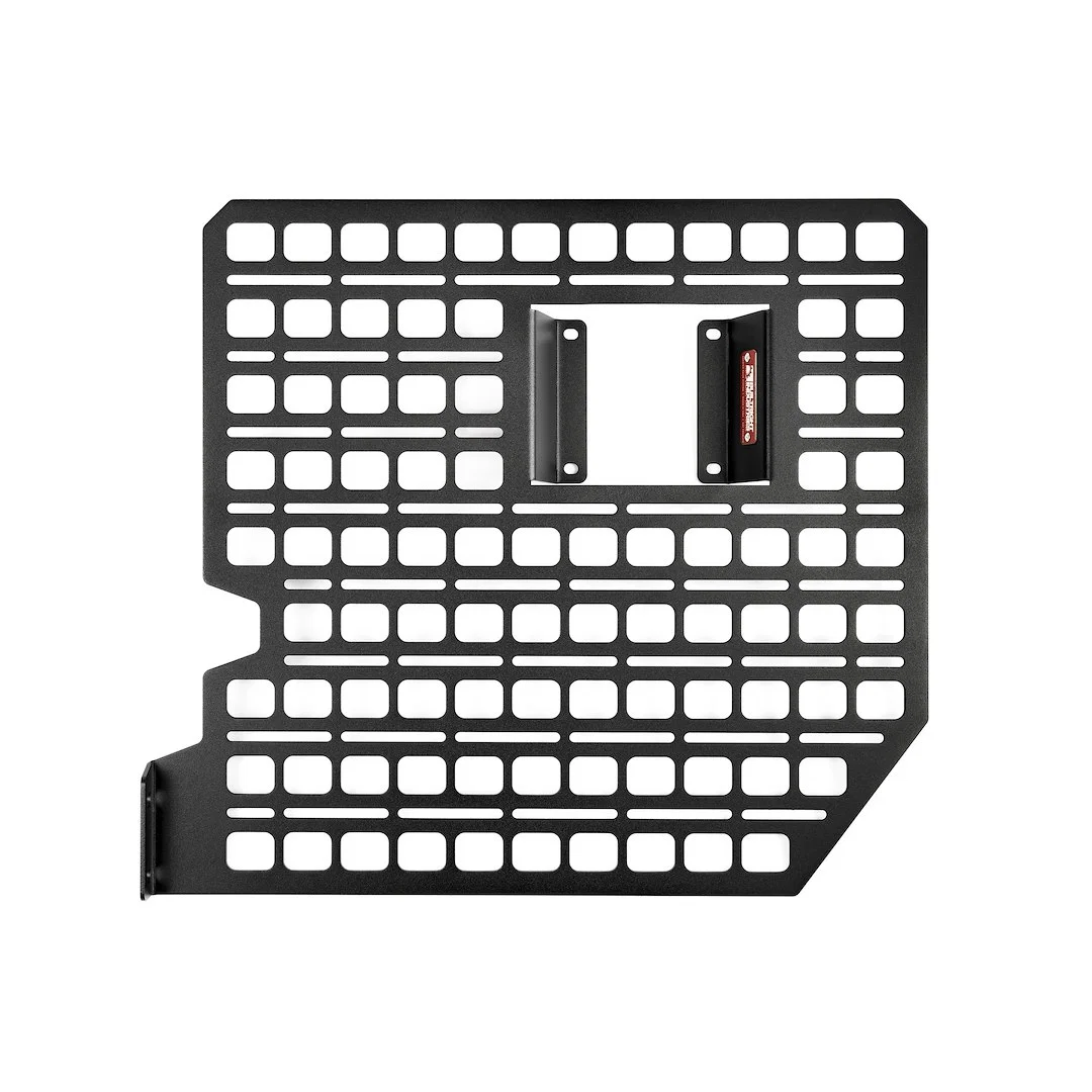 102001 – BUILTRIGHT Molle Cargo Panel, Bedside Mount Screw On Powder Coated Textured Black Steel With 1 Driver Side L...